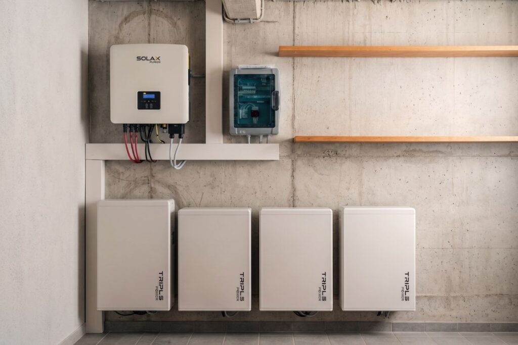 Photovoltaikanlage mit Wechselrichter und Stromspeicher